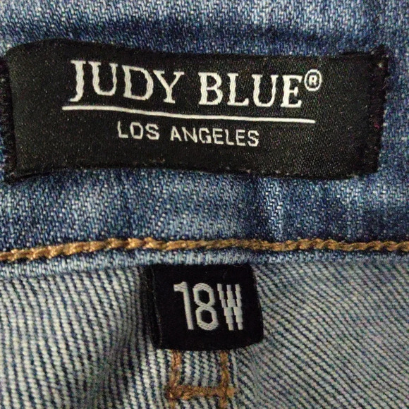 Judy Blue High Rise Knee Destroyed Denim Skinny Jeans Size 18W - Picture 3 of 6